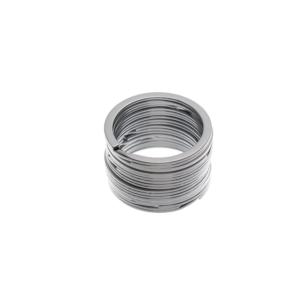 10Pcs/Pack New Connectors Clasps Split Key Ring Chain Loop Keychain Stainless Steel