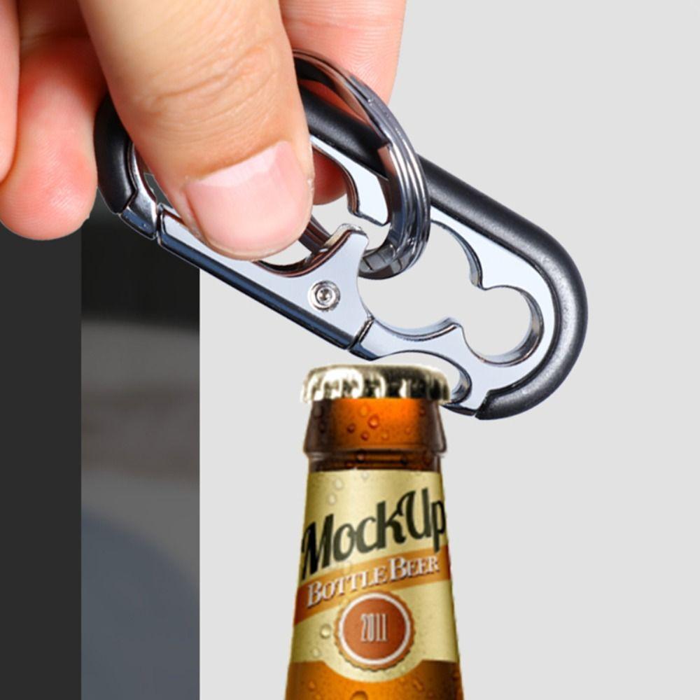 Key Ring Waist Buckle Car Keychain Car Key Holder Bottle Opener Key Chain Double Ring Keychain