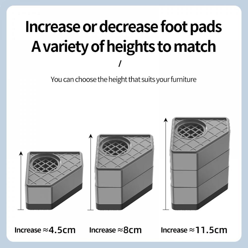 4 шт., усиленные антивибрационные подушечки для стиральной машины, резиновые ножки, коврик, бесшумная стиральная машина, сушилка, опора для мебели, демпферы, подставка