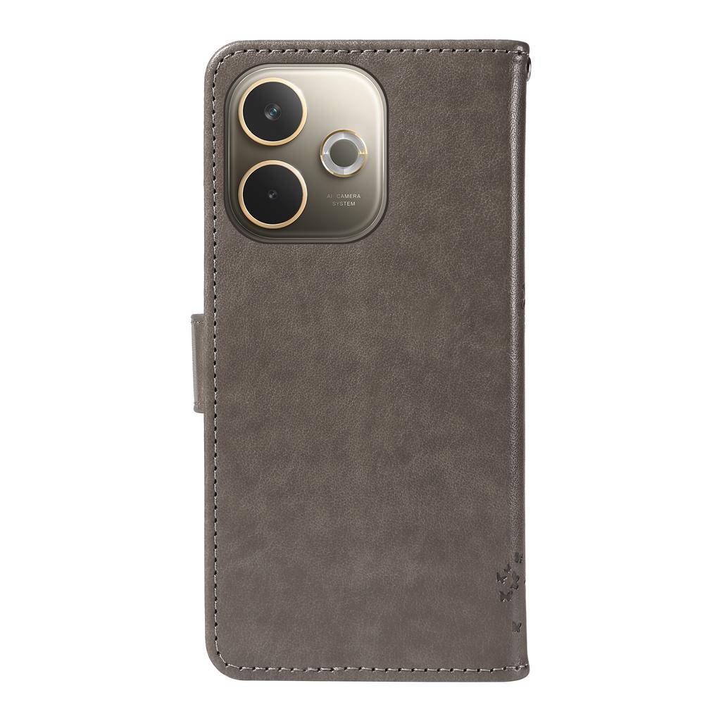 For Oppo A5 Energy 5G (China)/Oppo A5 Pro 4G (Global) Phone Case with Stand Cat Tree Pattern Leather Wallet Mobile Cover