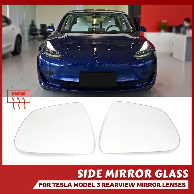 Car Anti Glare Convex White Heated Mirror Glass For Tesla Model 3 2017 2018 2019 2020 2025 2025 2025 2025