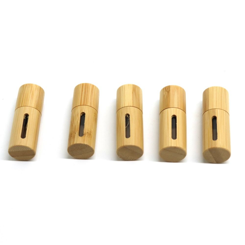 3/5/10ml Lip Oil Tubes Mini Spray Bottle Natural Bamboo Perfume Bottle  Perfume
