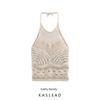 Kaslead New Women Clothes Western Style Fashion Hollow Knitted Neck Collar Top 3991015