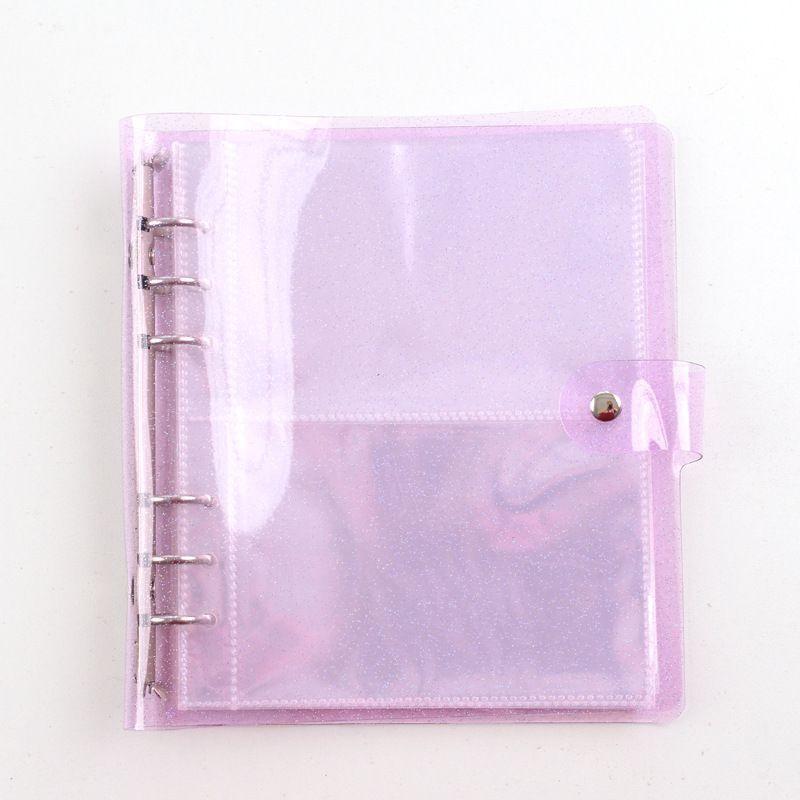 Transparent Sparkling Large Capacity 6hole Album With Pp Cover For Gift Giving And Collecting