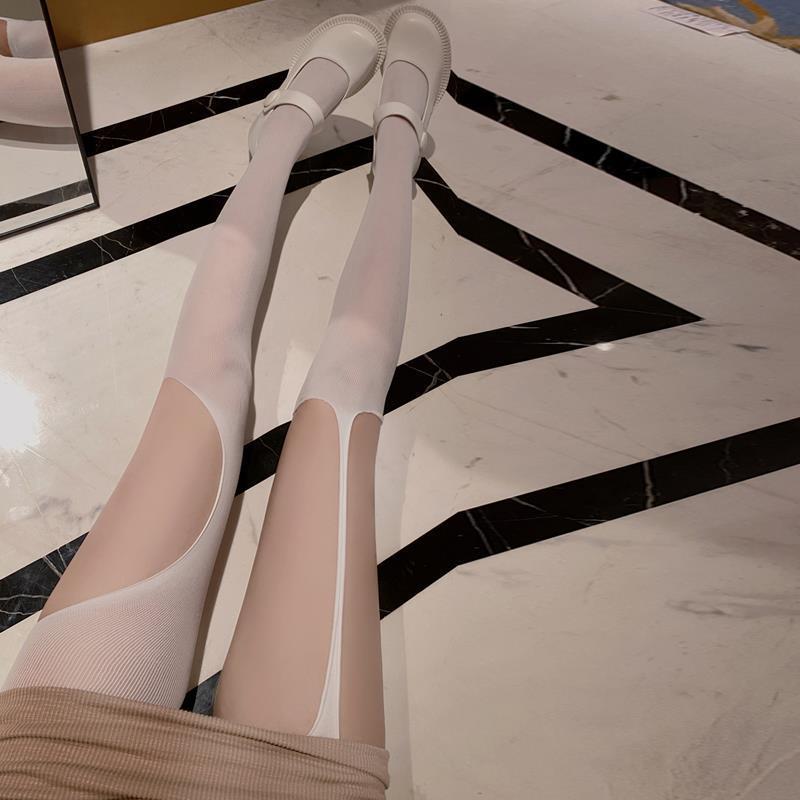 New Irregular Homemade Goth Punk Le Stockings Babes Subculture Black Ripped Stockings Leggings Mesh Socks