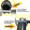 RE Exhaust nozzle 304 stainless steel silvery brushed single tube car exhaust nozzle 2.5 inches 4.5 inches car exhaust nozzle