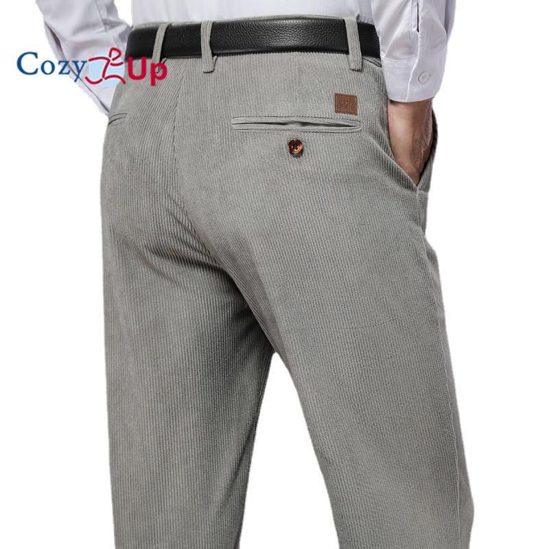 Мужские свободные вельветовые прямые повседневные брюки Cosy Up с высокой талией