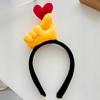 Косплей Повязка на голову Мультяшный Дизайн Сердца Поза Большого Пальца Девушка Ободок для волос Легкая Универсальная Повязка для волос Аксессуар для волос