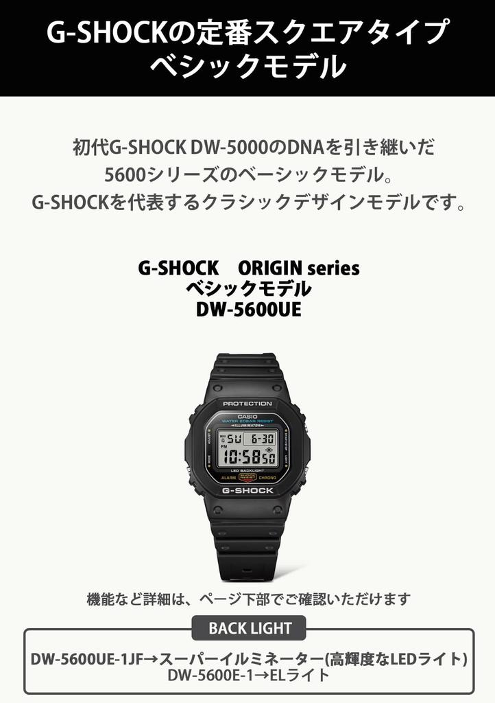 Мужские часы Casio Black G-Shock DW-5600UE-1JF,