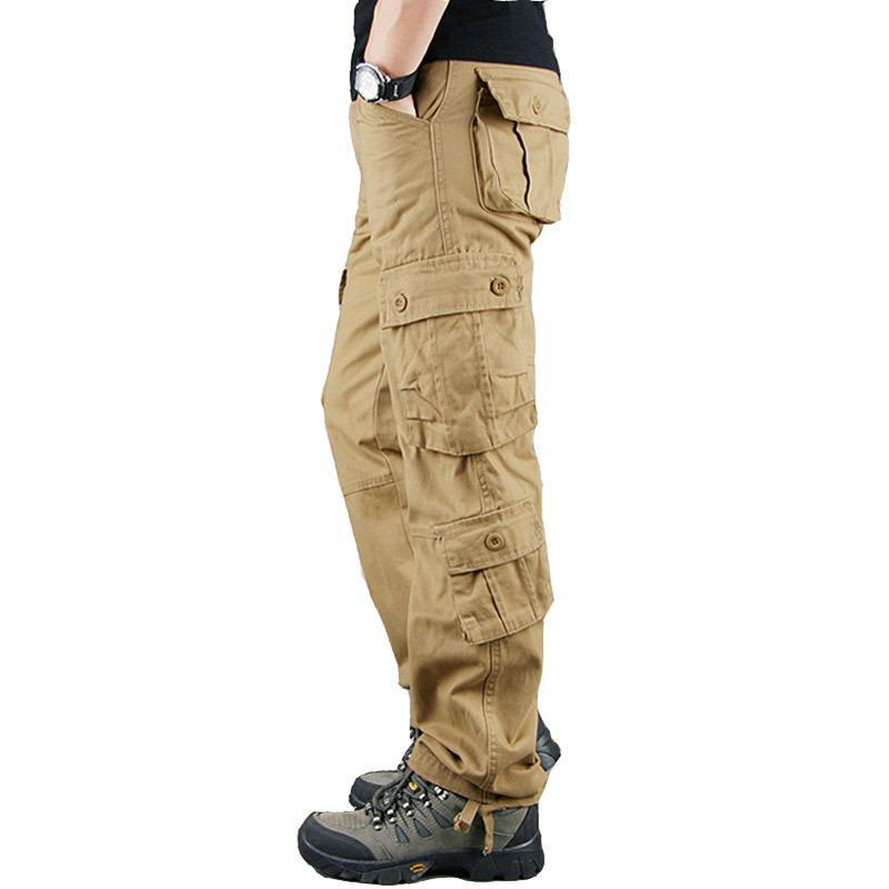 Men's Casual Spring Loose-Fit Outdoor Long Pants - Straight Fit, Large Sizes Available