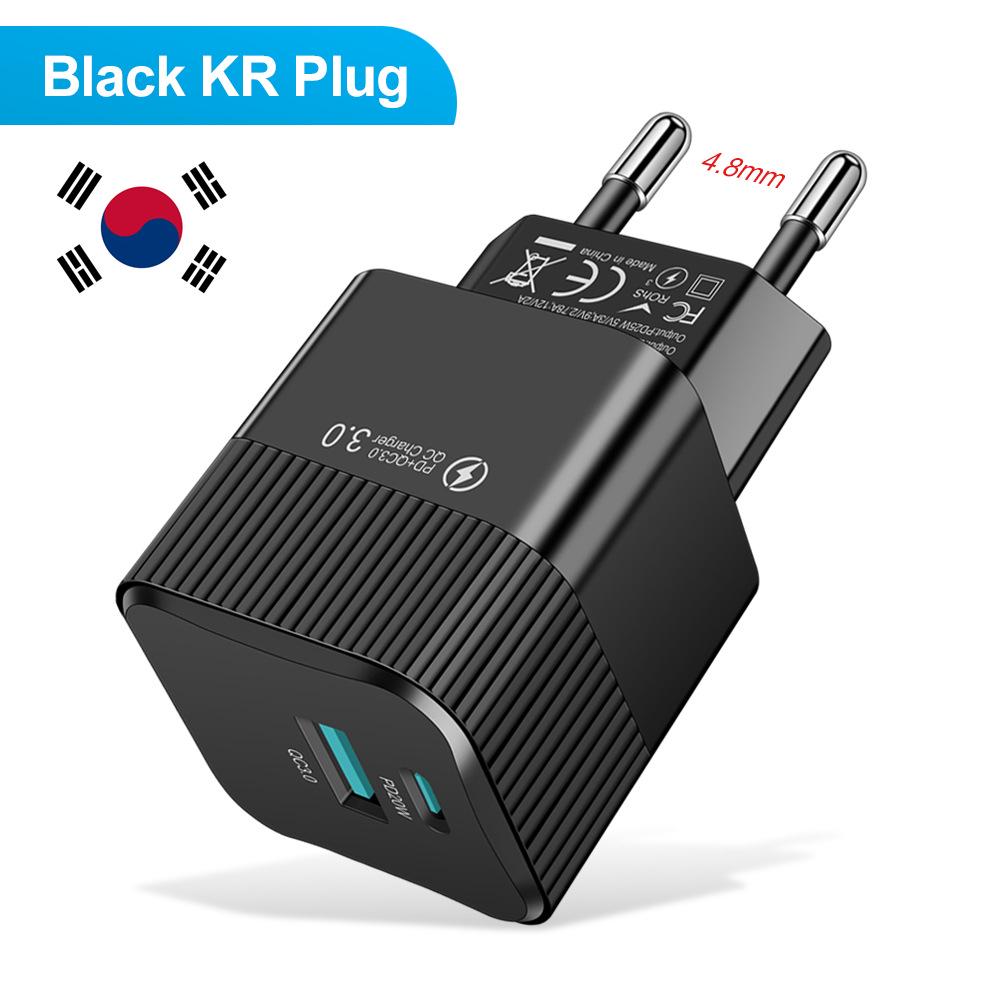 Макарон USB+PD Сверхбыстрое зарядное устройство - Адаптер для зарядки мобильного телефона, совместимый с EU, US, KR