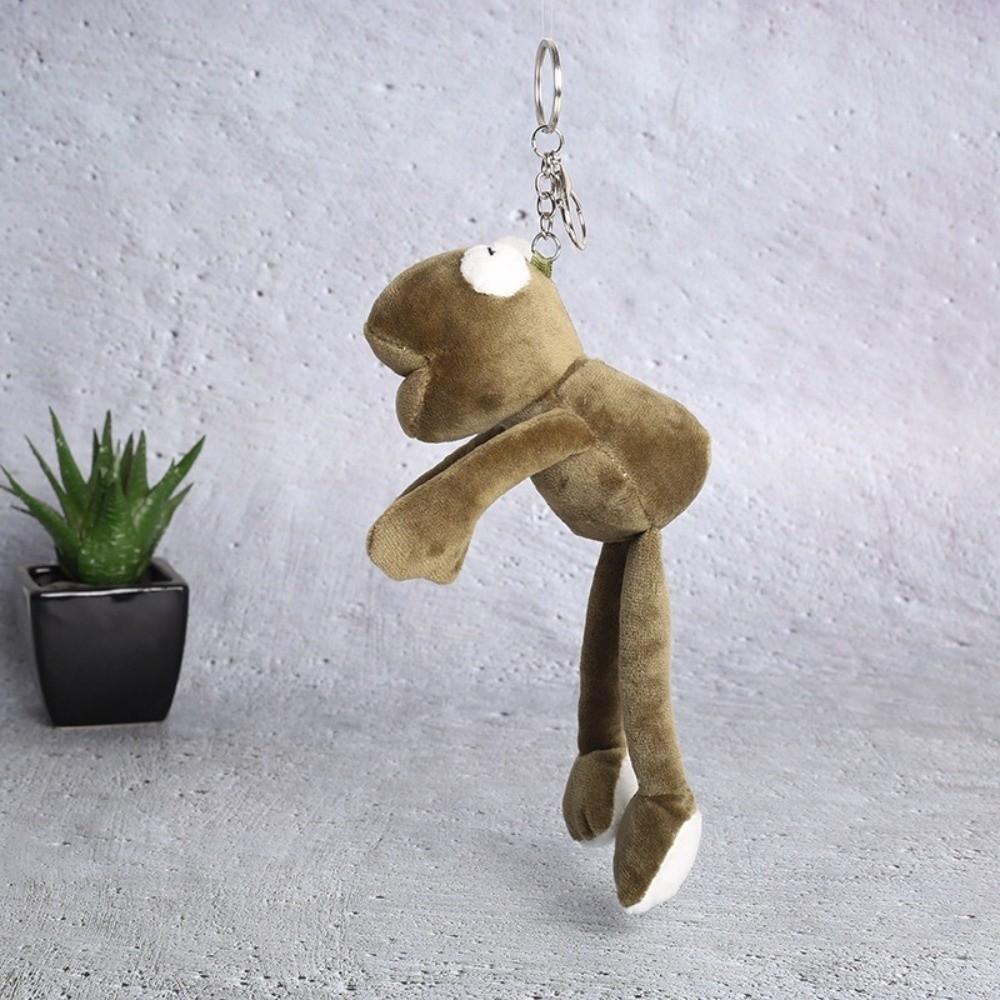 Long Legged Frog Backpack Pendant Ugly Cute Keychain Key Ring Jewelry Bag Doll Keychain  Key Holder