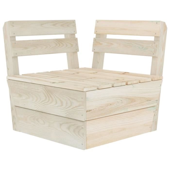 Garden Furniture Set - VIDAXL - Pallet 11 Pcs - Impregnated Spruce Wood - Modular Design - 6 People
