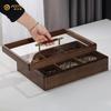 Storage Box New ChineseStyle SolidWood Pure Ribbon Lid Sealed Dustproof Dried Fruit Box Suitable Living Room Coffee Table Square