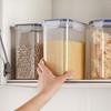 0.8L/1.4L/1.6L/2L/2.8L Clear Plastic Storage Jars Airtight Moisture Proof Transparent Wide-mouth Organized Pantry Food Storage Containers