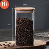 Привет прозрачная квадратная герметичная банка стеклянная банка для специй с крышкой кухонный резервуар для хранения кофейных зерен контейнер для еды
