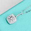 New Moissanite Diamond 6.5mm 1CT Necklace For Woman Pendant 925 Silver Necklace For Women Chains Party Bridal Fine Jewelry
