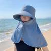 Wide Brim Shawl Fisherman Hat Breathable Hiking Bucket Hat Folding Women Sun Cap  Outdoor