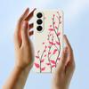 For Samsung Galaxy A17 5G Case Red Leaves Pattern Printing Straight Edge TPU Phone Back Cover