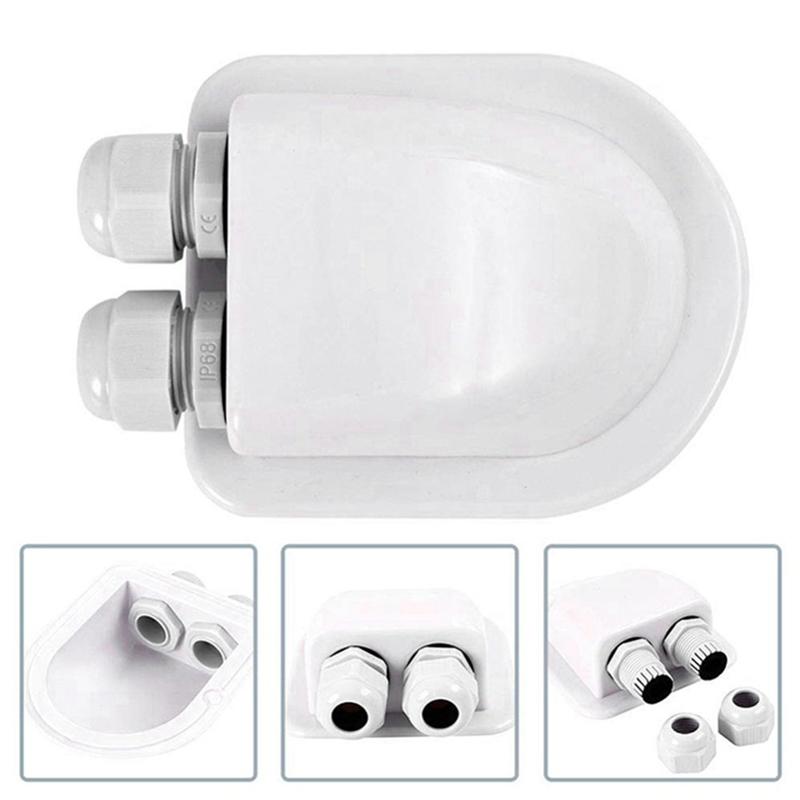 A16P-3X Double Wire Entry Gland Box Solar Panel Roof Wire Entry Gland Box Cable Motorhome Double Hole RV Yacht