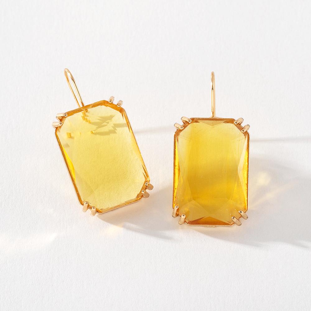 Pinkdudu Fashion Color Rhinestone Stud Earrings Simple Alloy Square Glass Earrings for Women Jewelry Gifts PD685