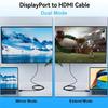 Совместимый кабель 4K DisplayPort - HDMI, адаптер DP - HDMI, 1,8-метровый адаптер Display Port Audio Video для HDTV, проектора, монитора, ПК, ноутбука