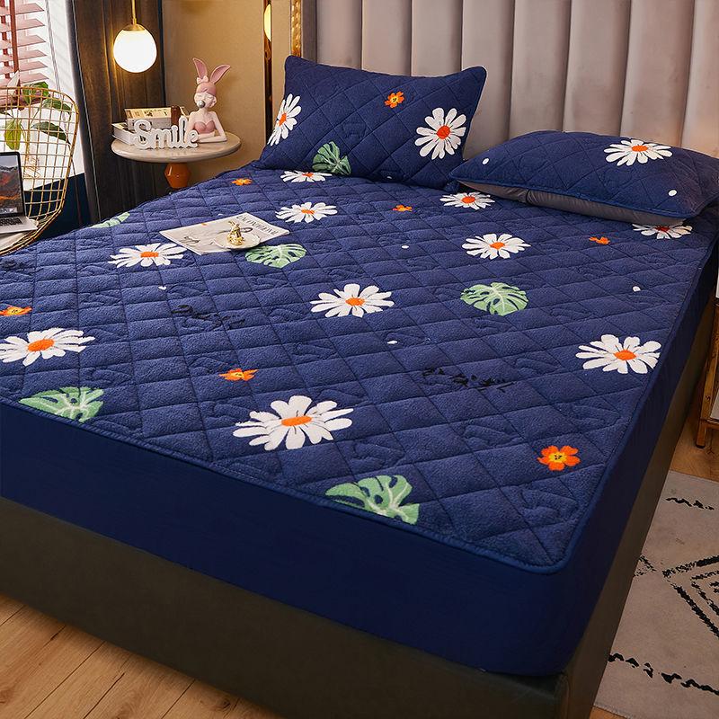 3 шт./компл. бархатное покрывало из ягненка, толстый стеганый коралловый бархатный чехол для матраса