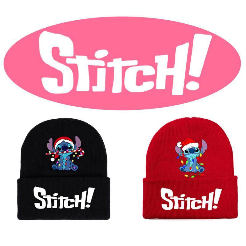 Disney Stitch Knit Beanie Winter Hat With Rolled Brim For Christmas Gifts Adults