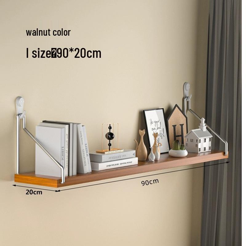 Punch-Free Wrought Iron Wall Shelf - Living Room & Bedroom Decor