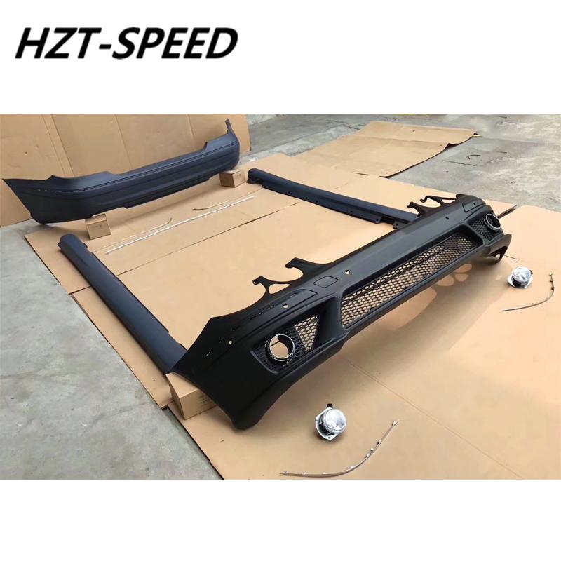 E63 AMG Style Unpainted PP Material Front Rear Bumper Side Skirts Car Body Kit For Mercedes-Benz W211 E200 E240 E300 2003-2009