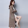 Women's Cardigan Summer Long Style Draped Over Shawl Sun Protection Jacket Ice Silk Knitted Sweater, Thin Style