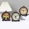 Reliable Hangable Battery Alarm Clock Metal Super Silent Desk Quartz Clock Night Light Battery Operated Mechanical Clock Table
