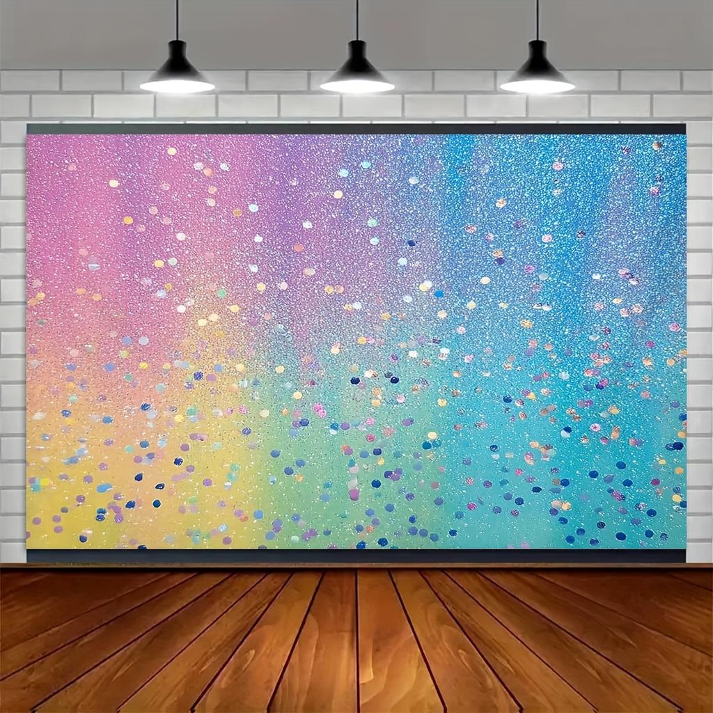 1 piece of photo background banner - Dreamy rainbow gradient theme, suitable for party photo backgrounds