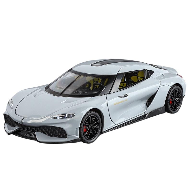 1/24 Koenigsegg Gemera GT Суперкар Сплав Литой Модель Автомобиля Звук и Свет Домашние Трендовые Украшения Изысканная Симуляция Декоративные Подарки Мальчик