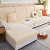 Jacquard Polar Fleece Sofa Seat Cover Stretch Solid Color Couch Cushion Covers Spandex L-Shaped Slipcovers