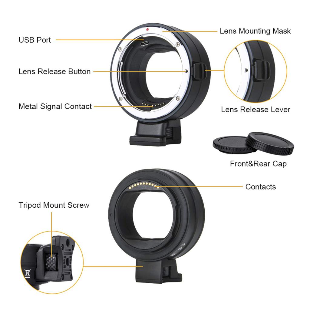 COMMLITE EF Mount Lens Nikon Z Mount Mount Adapter with Electronic Contact CM-EF-NZ (Canon Conversion) CM-EF-NZ