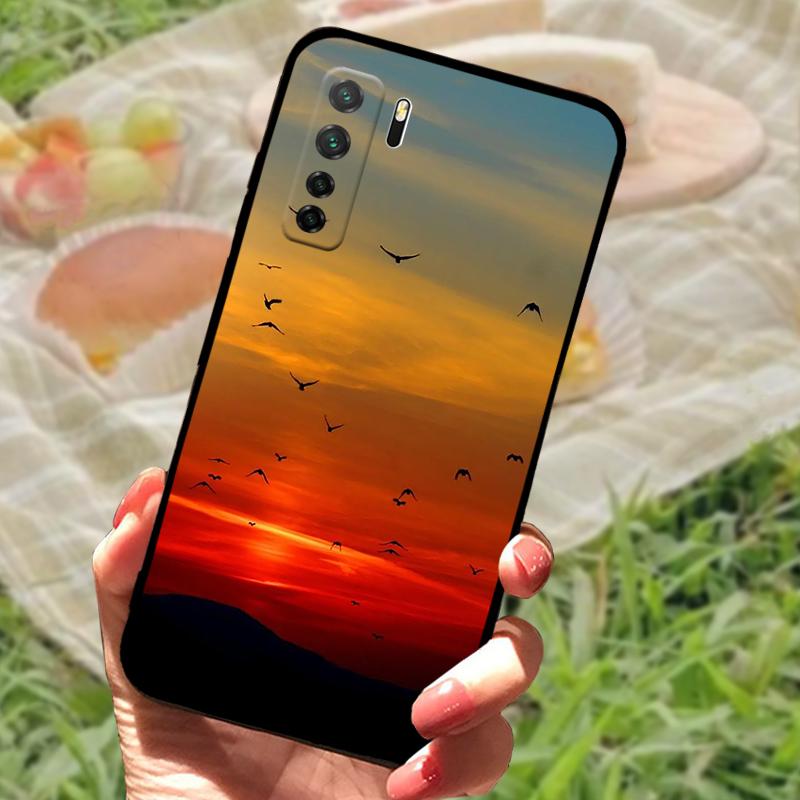 For Huawei Nova 7 SE Case P40 Lite 5G Back Cover Beautiful Fashion Phone Bumper Russia Version For Huawei Honor 30S Fundas Coque