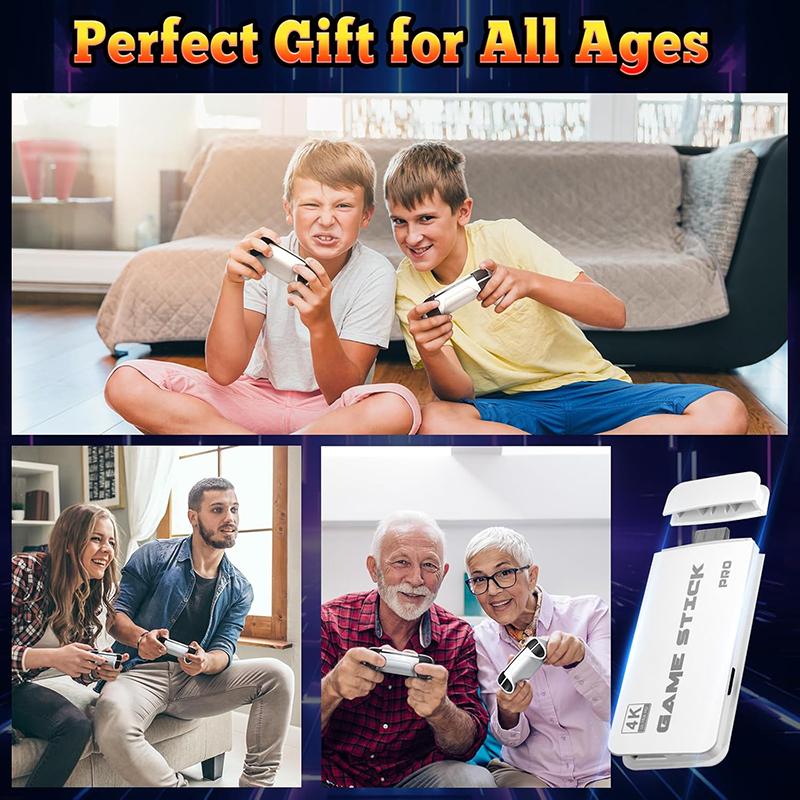 Новый 4K ТВ Игровая приставка 64 ГБ Встроенные 3/40000 игр Беспроводной контроллер Геймпад Ретро Портативная игровая консоль