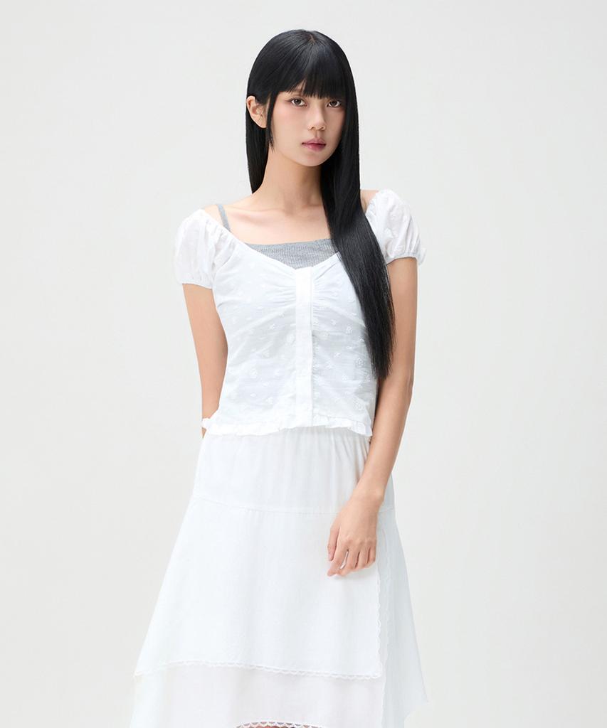 MIXXO Eyelet Fleece Blouse_Miwbwg50Ms