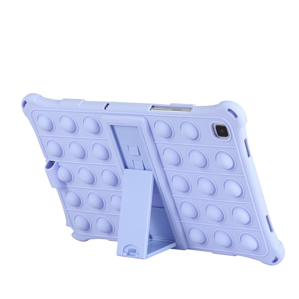 Compatible Protective Silicone Case for Samsung Tab A7 T500/T505 - Full Coverage, Anti-Drop, Color Block Design