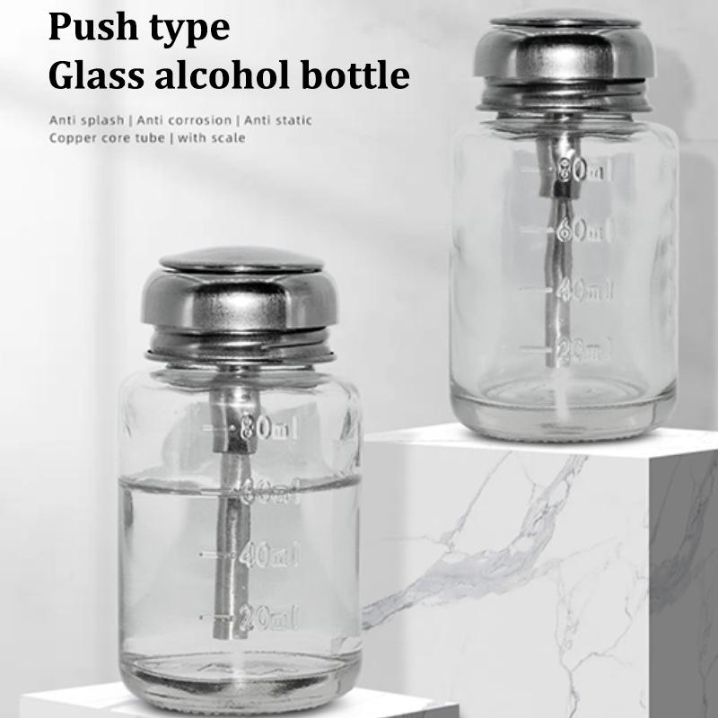 100 мл пустой насос-дозатор для средства для снятия лака с алкоголем, прозрачная бутылка