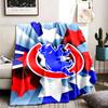 Chicago Cubs Theme Personalized Outdoor Flannel Blankets Soft And Suitable For All Seasons Perfect For Sofas Beds And Camping