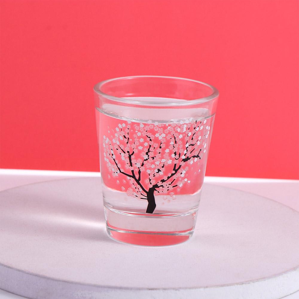 Прочный термочувствительный ликер маленькая чашка для воды чашка сакуры бокал для вина байцзю