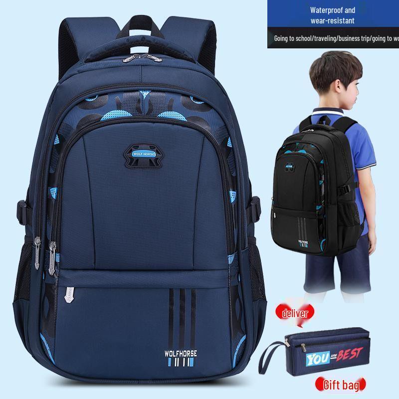 Waterproof Large Capacity Schoolbag for Primary, Junior High, and High School Students