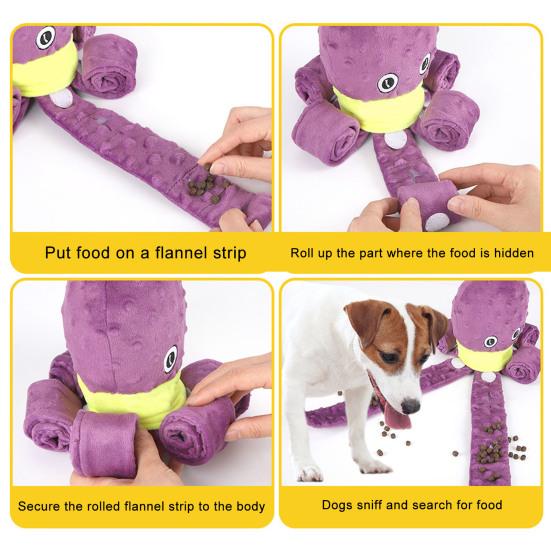 Большая пищащая игрушка для собак «Осьминог», интерактивная мягкая игрушка «Осьминог», неразрушимая игрушка для жевания и перетягивания каната в виде щенка для маленьких, средних и больших собак