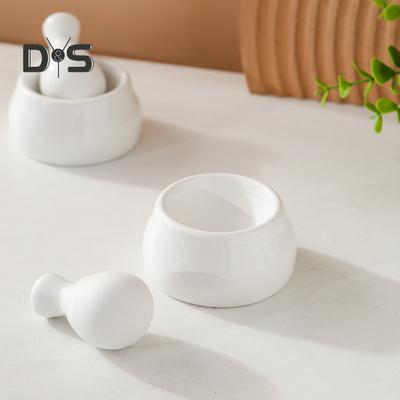 Набор керамических ступок и пестика для измельчения специй, трав и многого другого, кухонный декор, незаменимая прочная измельчитель для трав, дробилка для таблеток