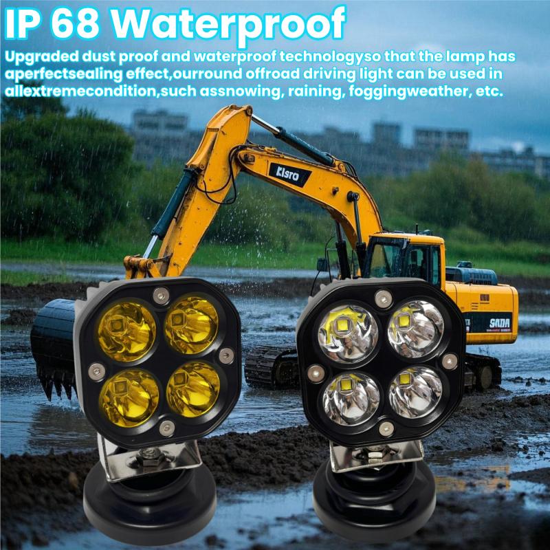 40W Pod LED Work Light for Truck ATV 4000LM Off-Road 4X4 Auxiliary Fog Light IP68 Retrofit Headlight for Vehicle 40W Spotlight