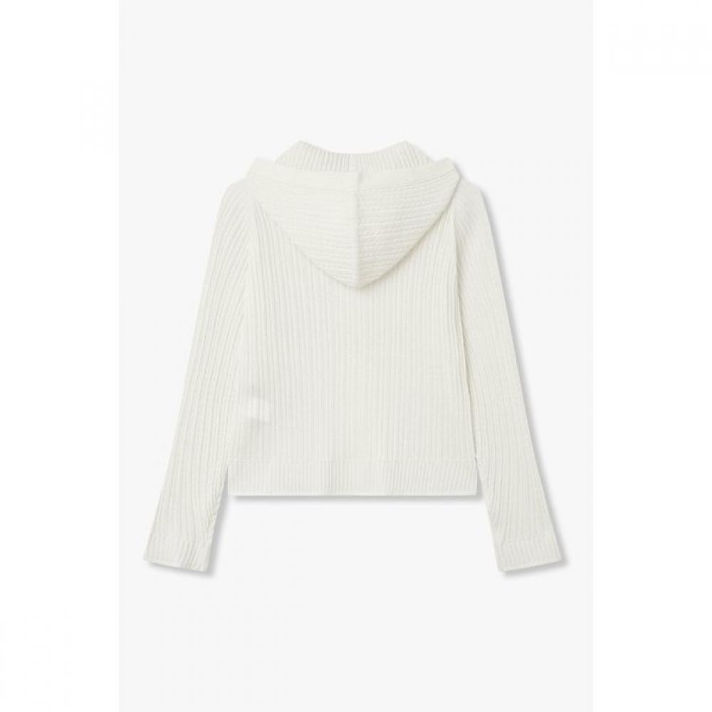 Vov Hooded Cable Knit Zip Up  7156250002 