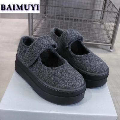 Туфли на плоской подошве из замши для женщин Туфли Мэри Джейн на платформе Модная женская обувь 2025 года Тренд Осень Новые Прогулки Уютные Туфли-лодочки Платье Zapatos Ladies