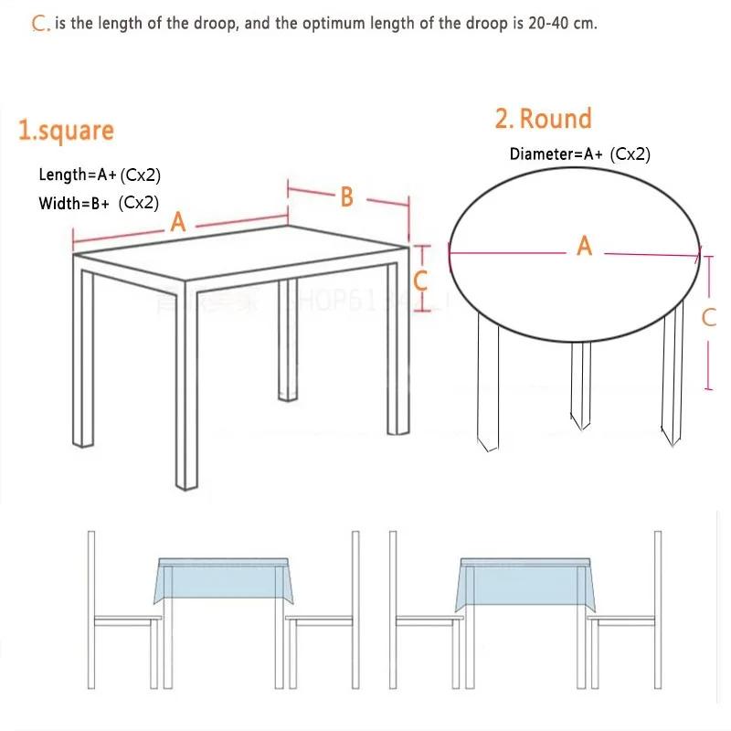 Small Round Tablecloth Ins Wind Cotton Linen Blue Printed Tablecloth Retro Blue Flower Tea Table Cover Cloth